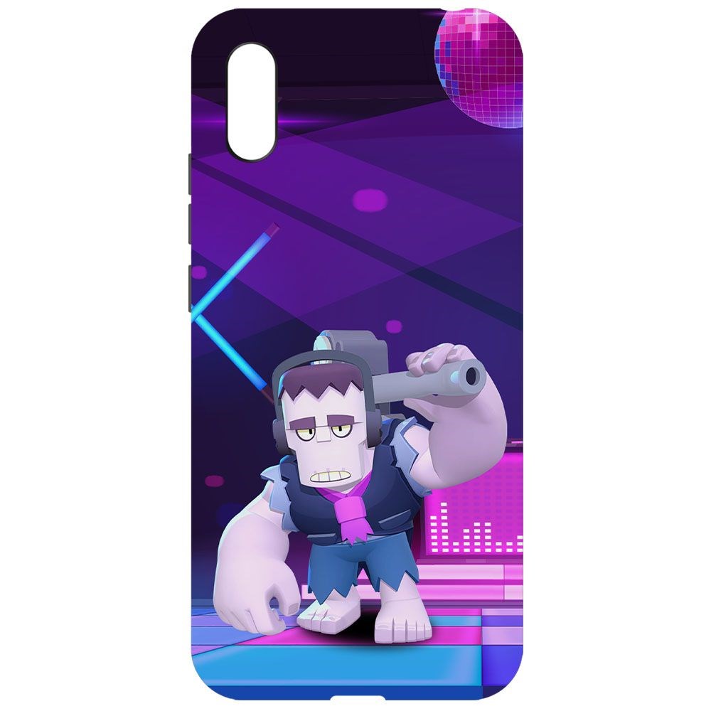 Чехол-накладка Krutoff Софт Кейс Brawl Stars - Фрэнк для Xiaomi Redmi 9A черный