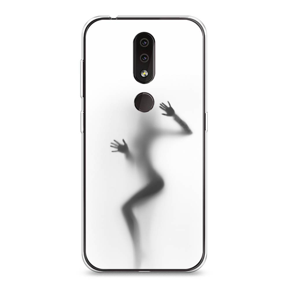 

Чехол Awog на Nokia 4.2 / Нокиа 4.2 "Девушка в душе", Серый;белый;черный, 122550-7
