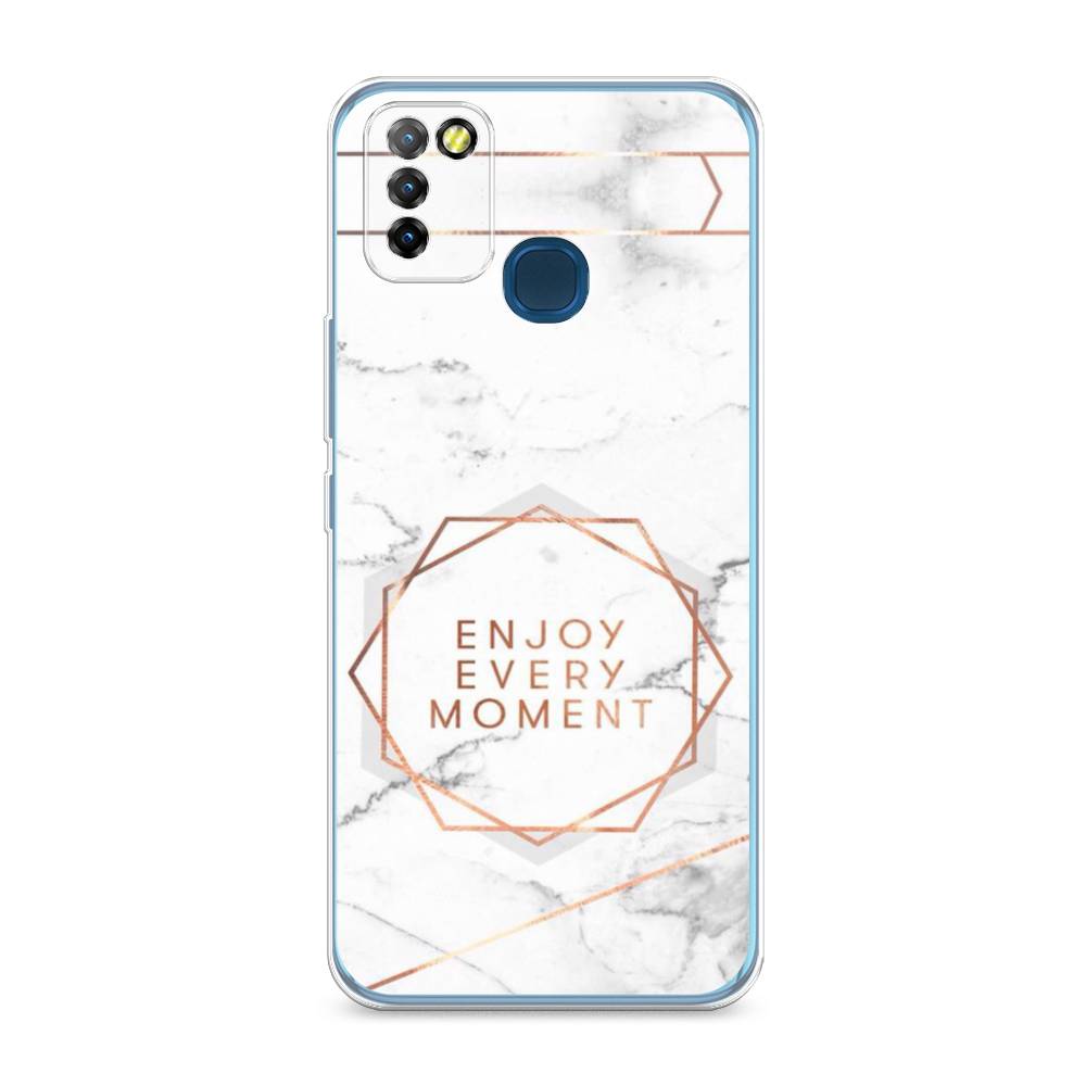 

Чехол Awog на Infinix HOT 10 Lite "Enjoy every moment мрамор", Разноцветный, 3100350-7