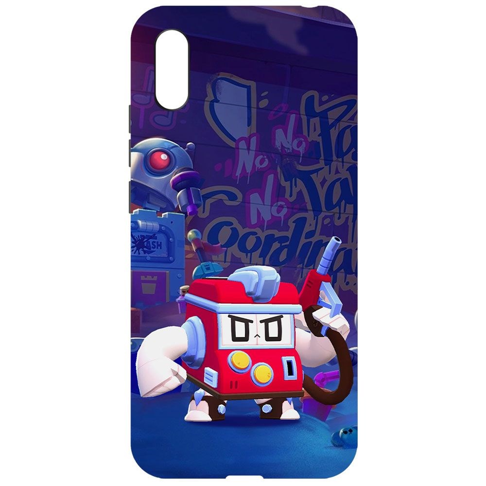 

Чехол-накладка Krutoff Софт Кейс Brawl Stars - V8-БИТ для Xiaomi Redmi 9A черный