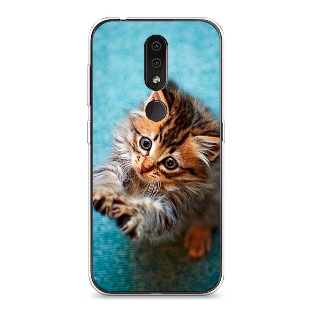 

Чехол Awog на Nokia 4.2 / Нокиа 4.2 "Котенок просит есть", Голубой;коричневый;белый, 122550-2