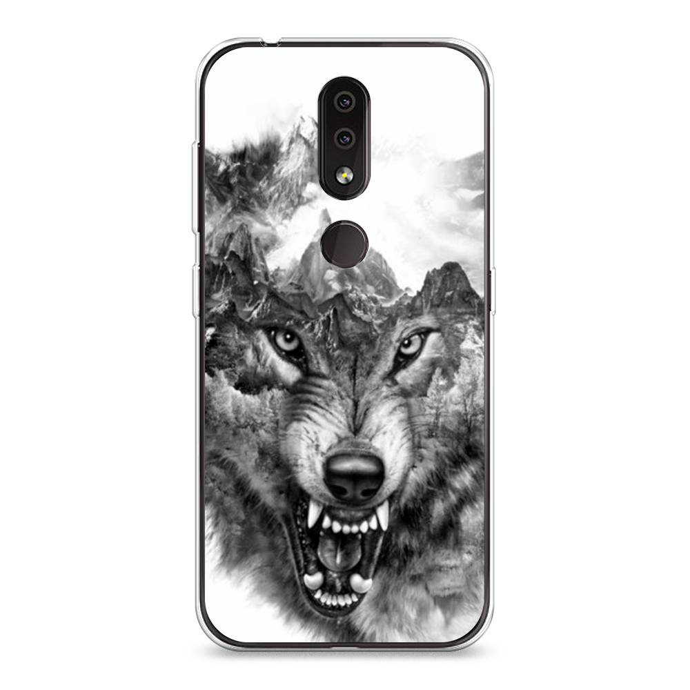 

Чехол Awog на Nokia 4.2 / Нокиа 4.2 "Волк в горах", 122550-1