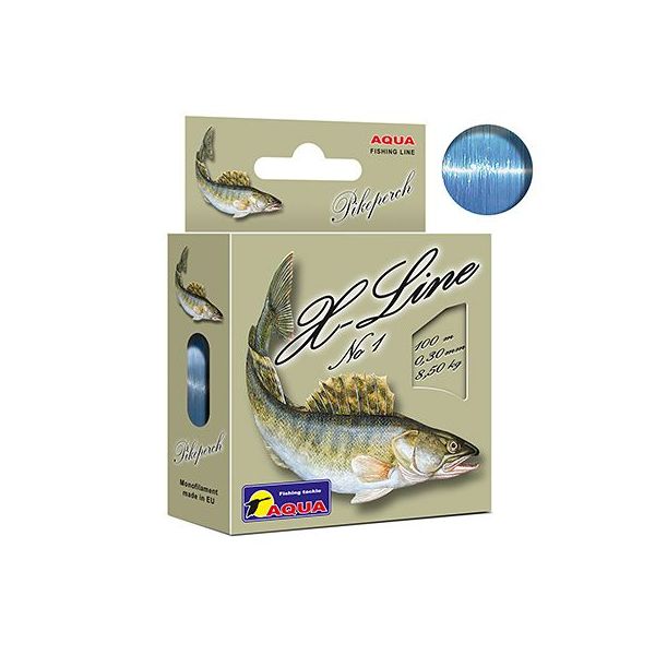 Монофильная леска для рыбалки Aqua X-Line Pikeperch (Судак) 0,30mm 100m (1 штука)