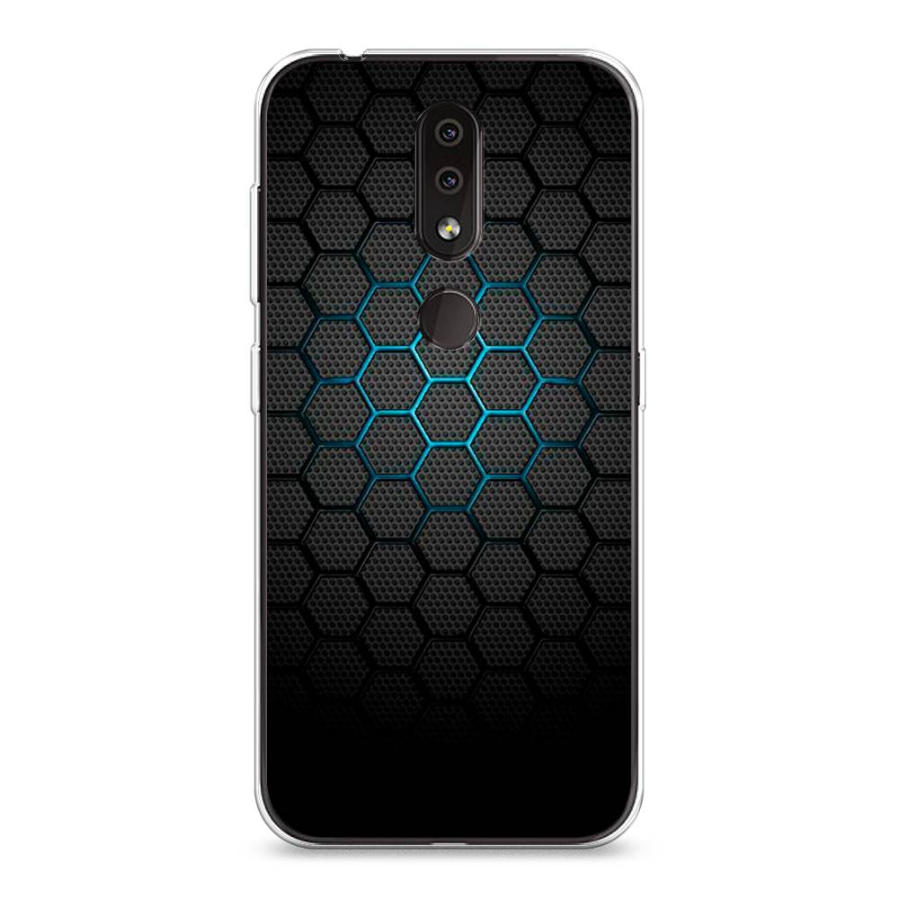 фото Чехол awog "бирюзовые соты" для nokia 4.2