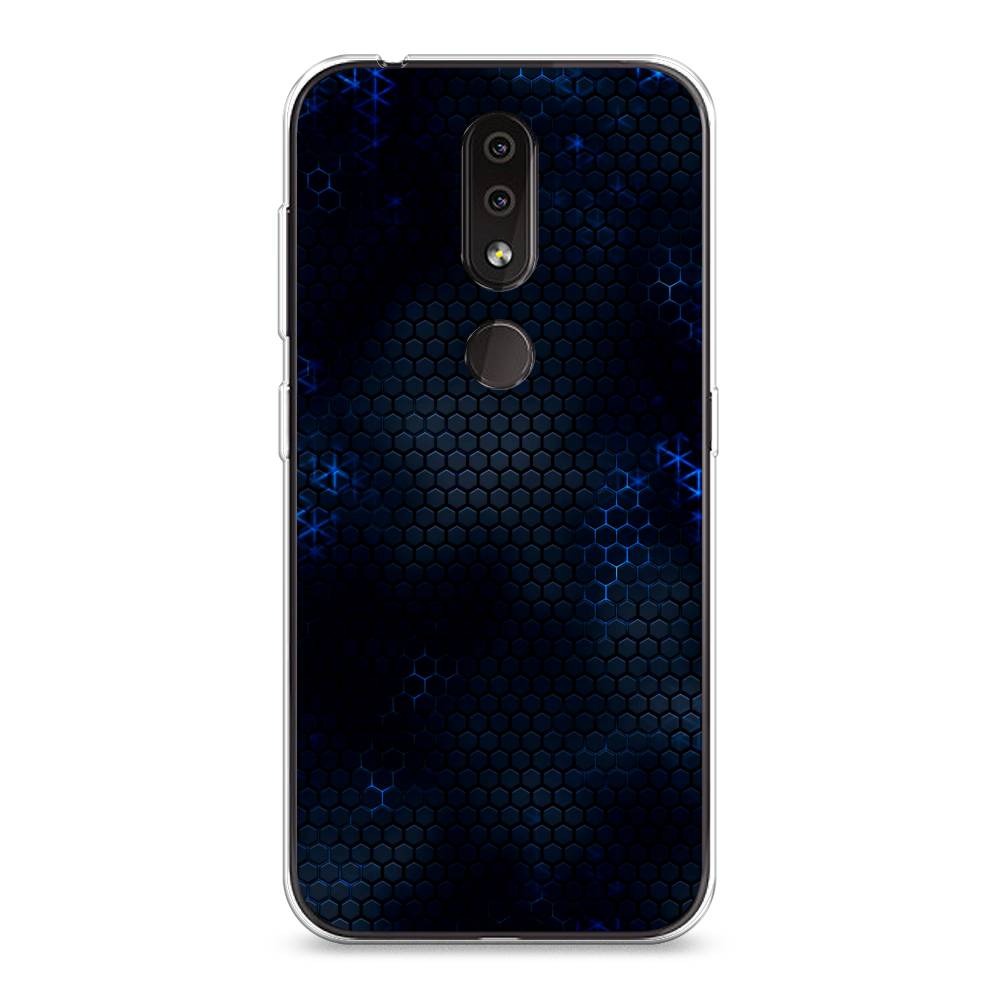 фото Чехол awog "фон соты синие" для nokia 4.2