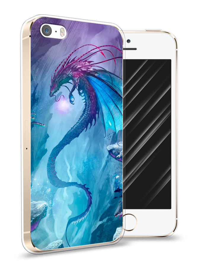 

Чехол Awog на Apple iPhone 5 / Айфон 5 "Водный дракон", Разноцветный, 10350-2