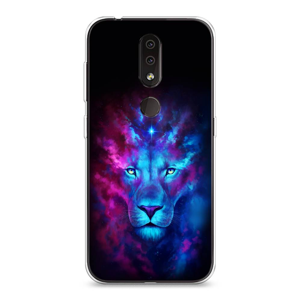 

Чехол Awog на Nokia 4.2 / Нокиа 4.2 "Космический лев", Голубой, 122550-1