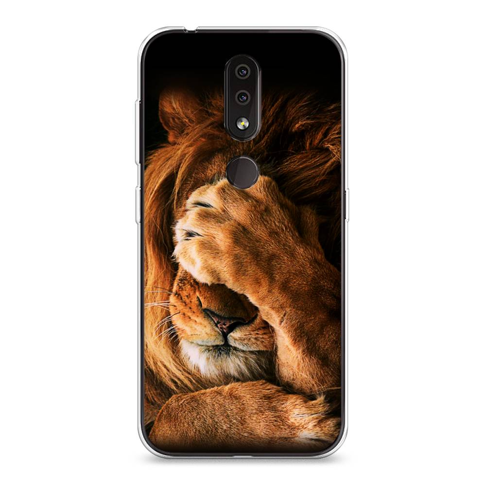 

Чехол Awog на Nokia 4.2 / Нокиа 4.2 "Львиный стыд", Коричневый;черный, 122550-1