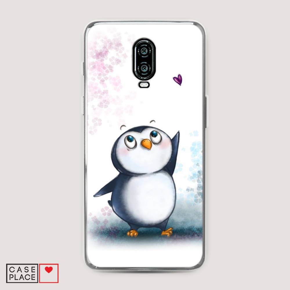 

Чехол Awog на Oneplus 6T / ВанПлас 6T "Пингвин и сердечко", Белый, 150650-1