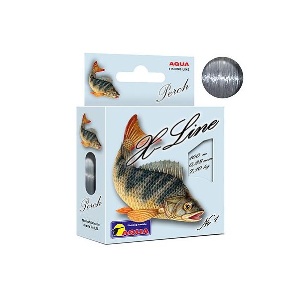 Монофильная леска для рыбалки Aqua X-Line Perch (Окунь) 0,28mm 100m ( 1 штука )