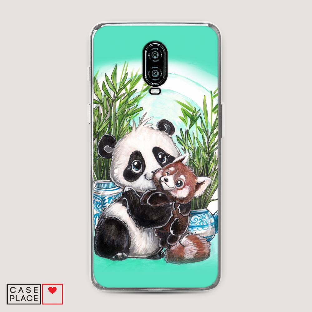 

Чехол Awog на Oneplus 6T / ВанПлас 6T "Друзья зверята", Голубой;белый;черный, 150650-2