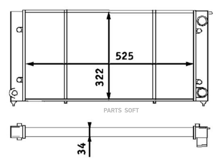 

MAHLE CR340001S Радиатор [525x322] 1шт