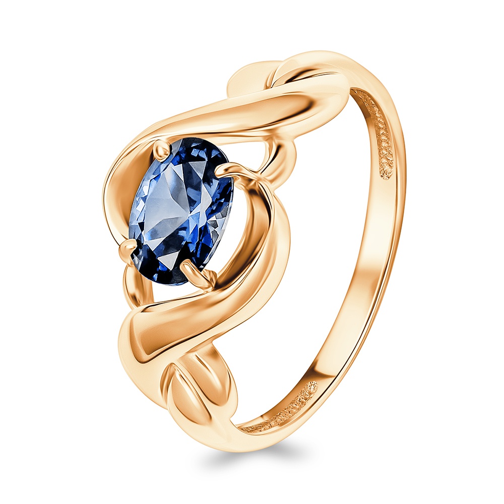 

Кольцо из золота р. , 585Gold 101017060, сапфир искусственный, 101017060