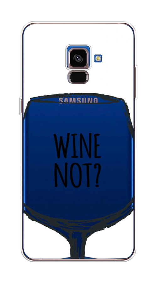 

Чехол на Samsung Galaxy A8 2018 "Wine not white", Белый, 25450-6