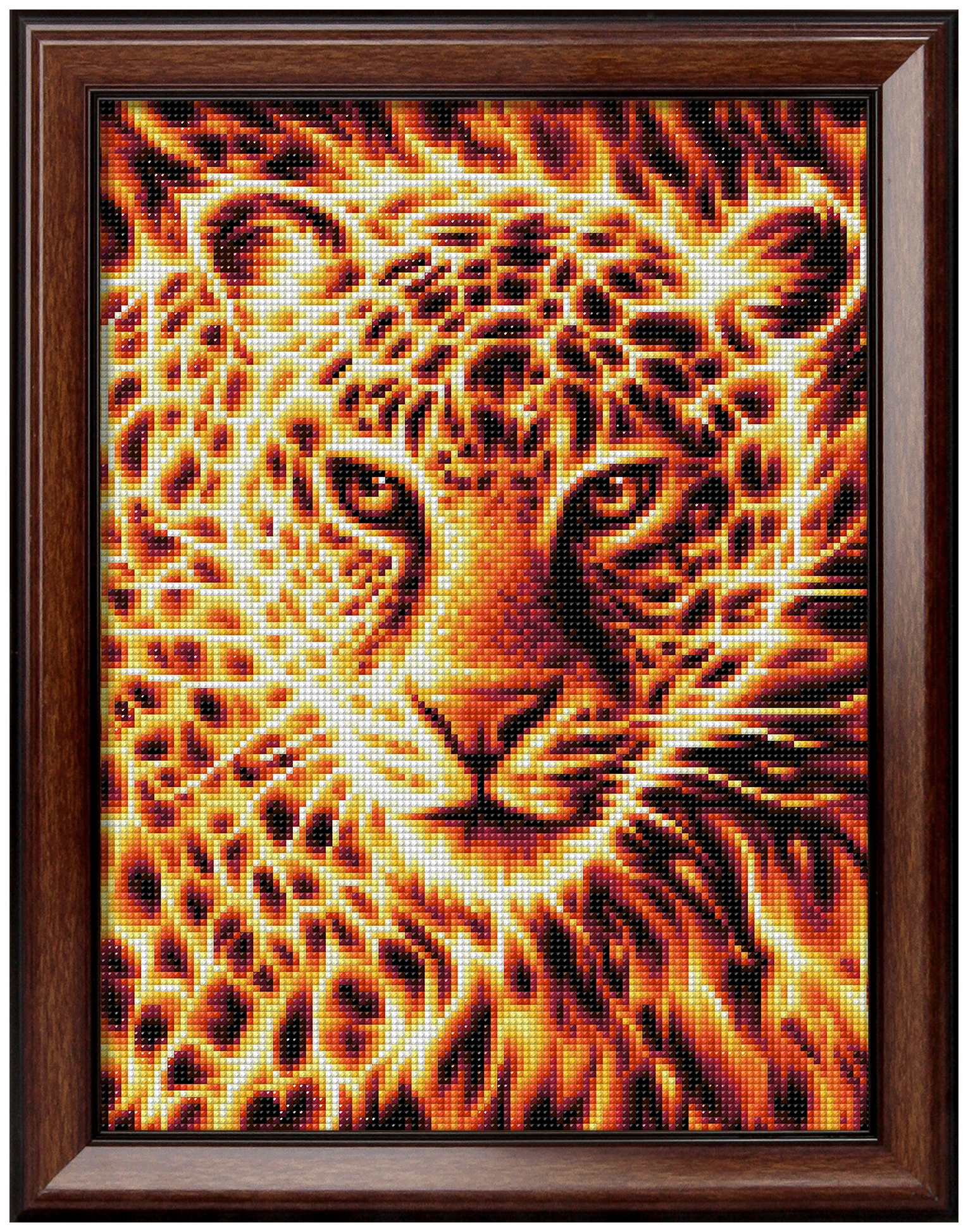 Алмазная мозаика Алмазная живопись Огненный леопард АЖ.1849