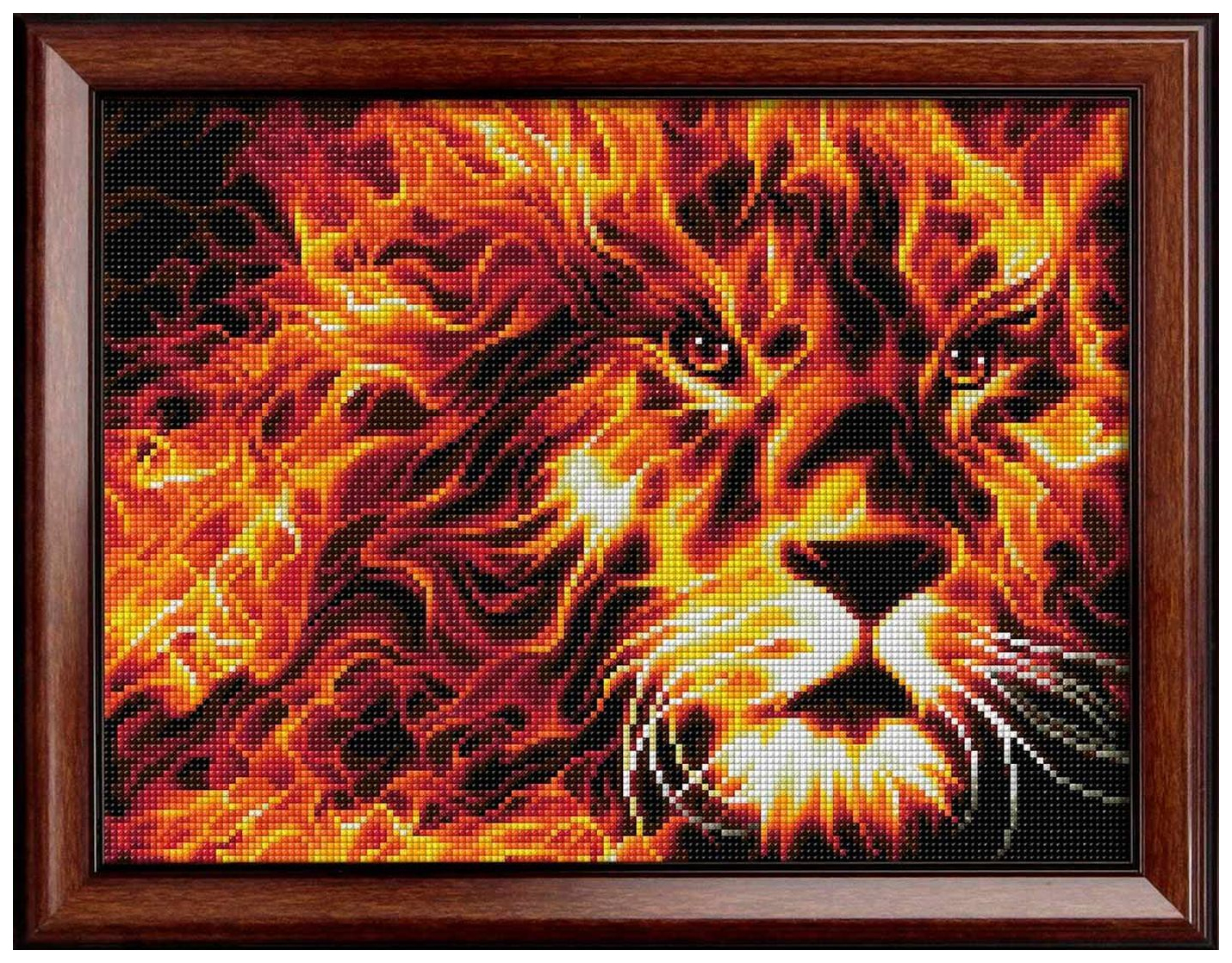 Алмазная мозаика Алмазная живопись Огненный лев АЖ-1851