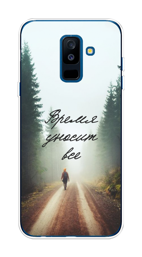 

Чехол Awog на Samsung Galaxy A6 + "Время уносит все", Зеленый;коричневый;белый, 26050-6