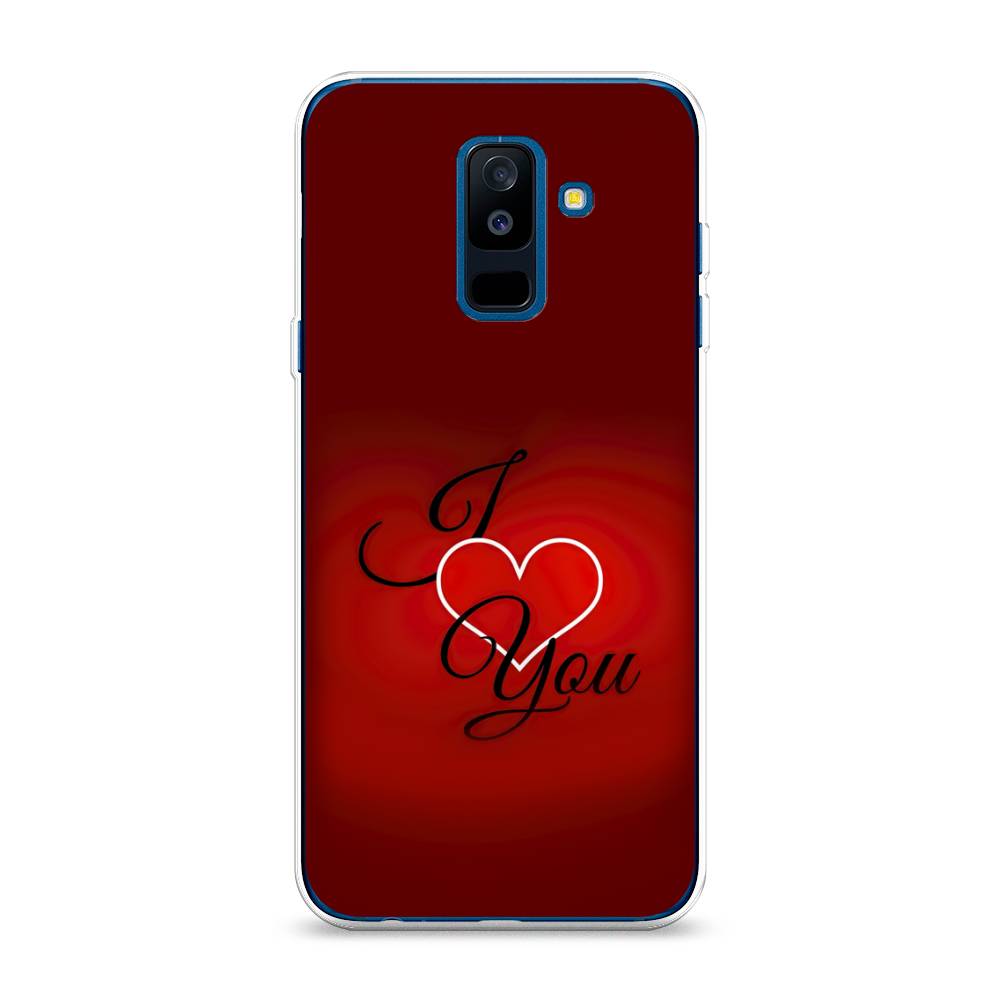 

Чехол Awog на Samsung Galaxy A6 + "I love you 3", Красный;черный, 26050-6