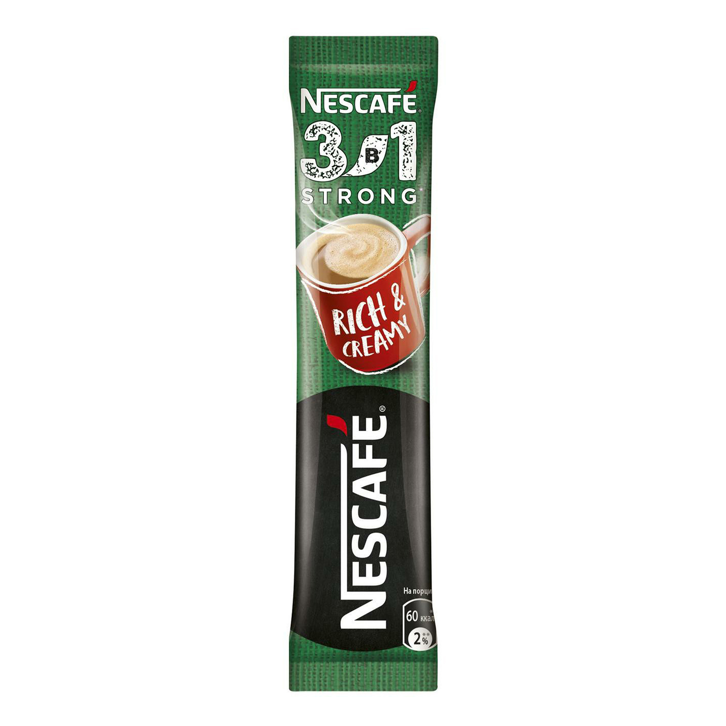 Кофейный напиток Nescafe Крепкий 3 в 1 растворимый порционный 14,5 г х 10 шт