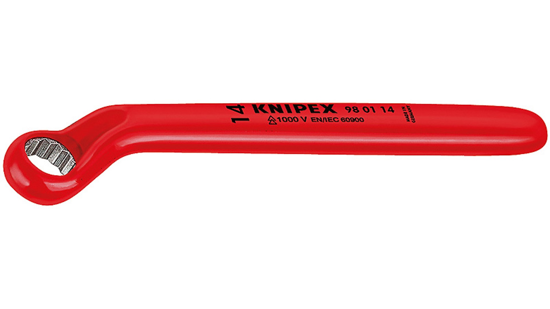 Ключ гаечный Knipex накидной VDE, 11 мм, длина 165 мм, диэлектрический KN-980111