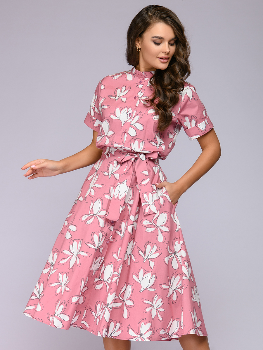 

Платье женское 1001dress 0100831 розовое 48 RU, 0100831