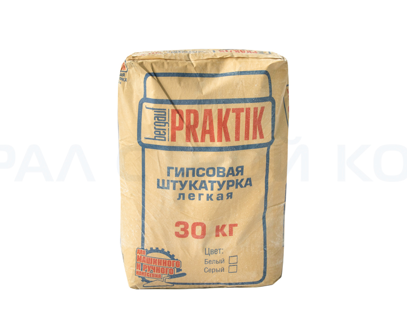 

Штукатурка гипсовая легкая 30кг Bergauf Praktik *1/49