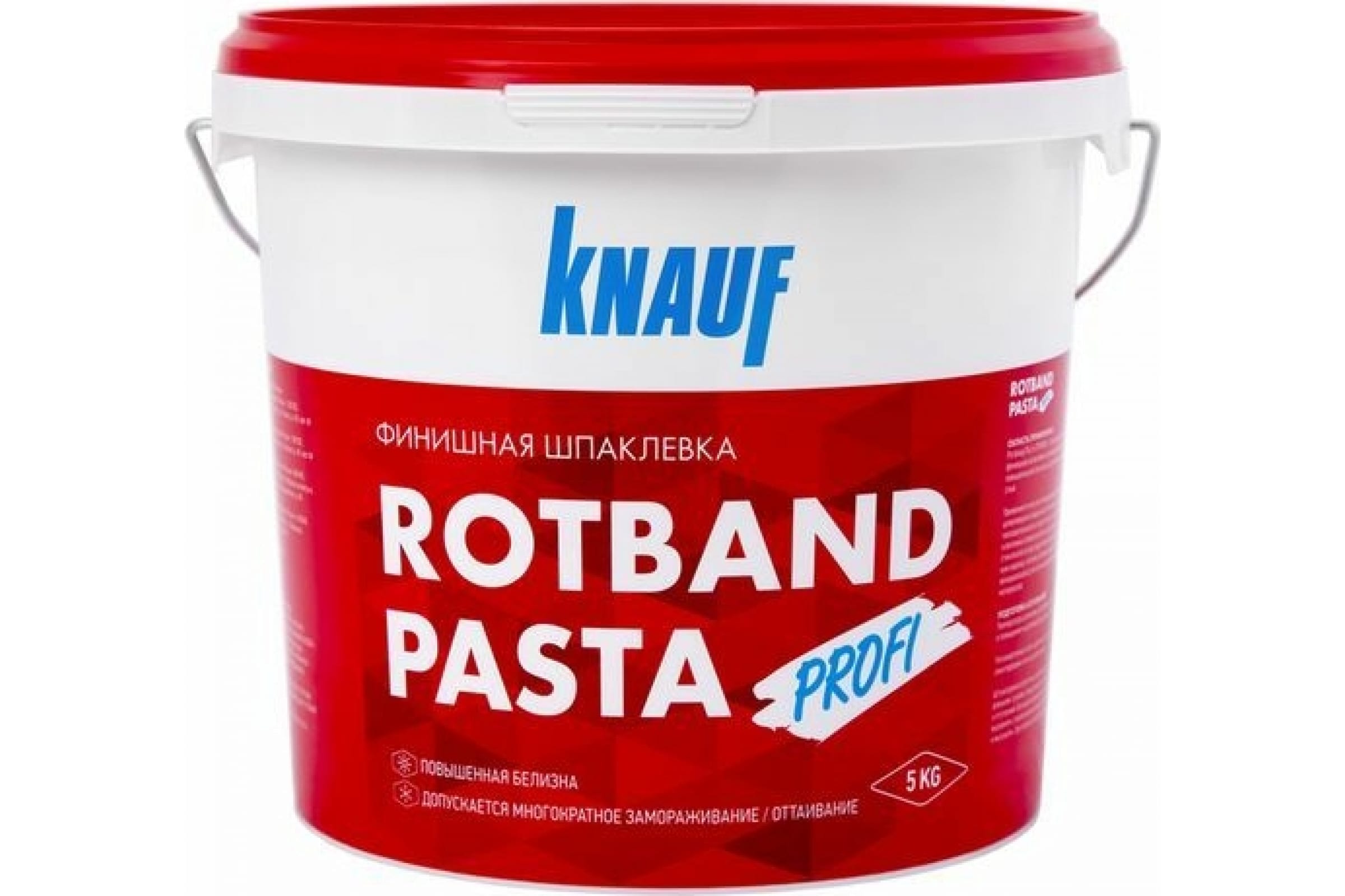 Шпаклевка готовая финишная Ротбанд Паста ПРОФИ 5кг ведро KNAUF (463530) *1/120 шпатлевка knauf ротбанд паста профи белый 18 кг