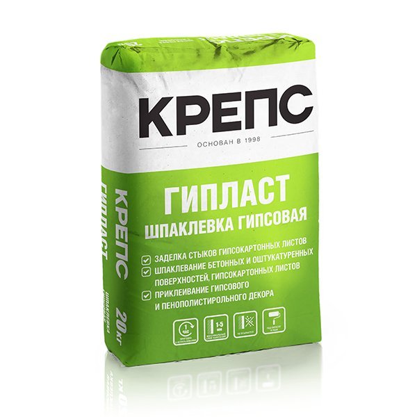 

Шпаклевка гипсовая финишная КРЕПС Гипласт 20 кг *1/56