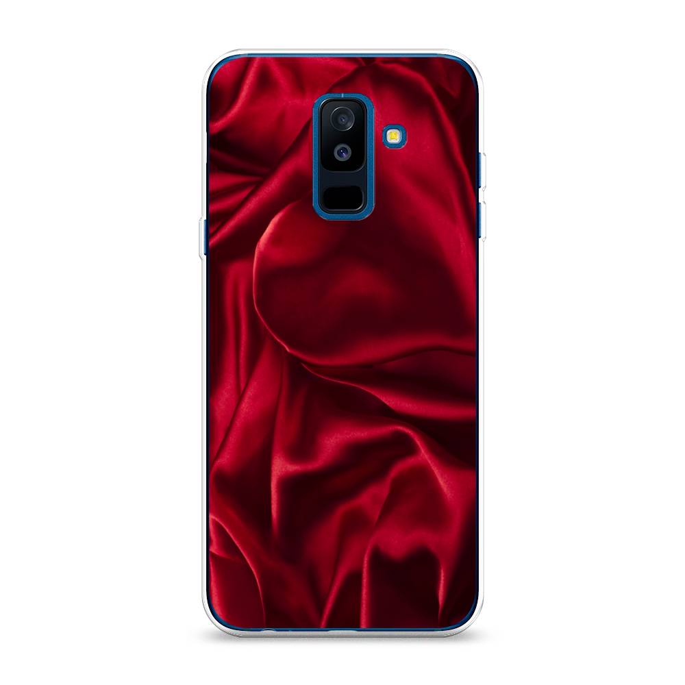 фото Чехол awog "текстура красный шелк" для samsung galaxy a6 +