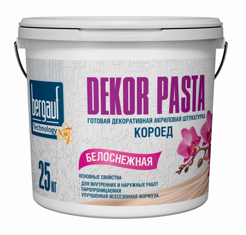 

Штукатурка Dekor Pasta coroed фракция 2мм 25кг *1/12 Bergauf