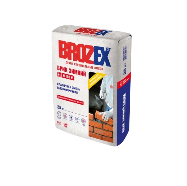 

Кладочная смесь высокопрочная М-150 БРИК, Brozex, 25 кг *1/56