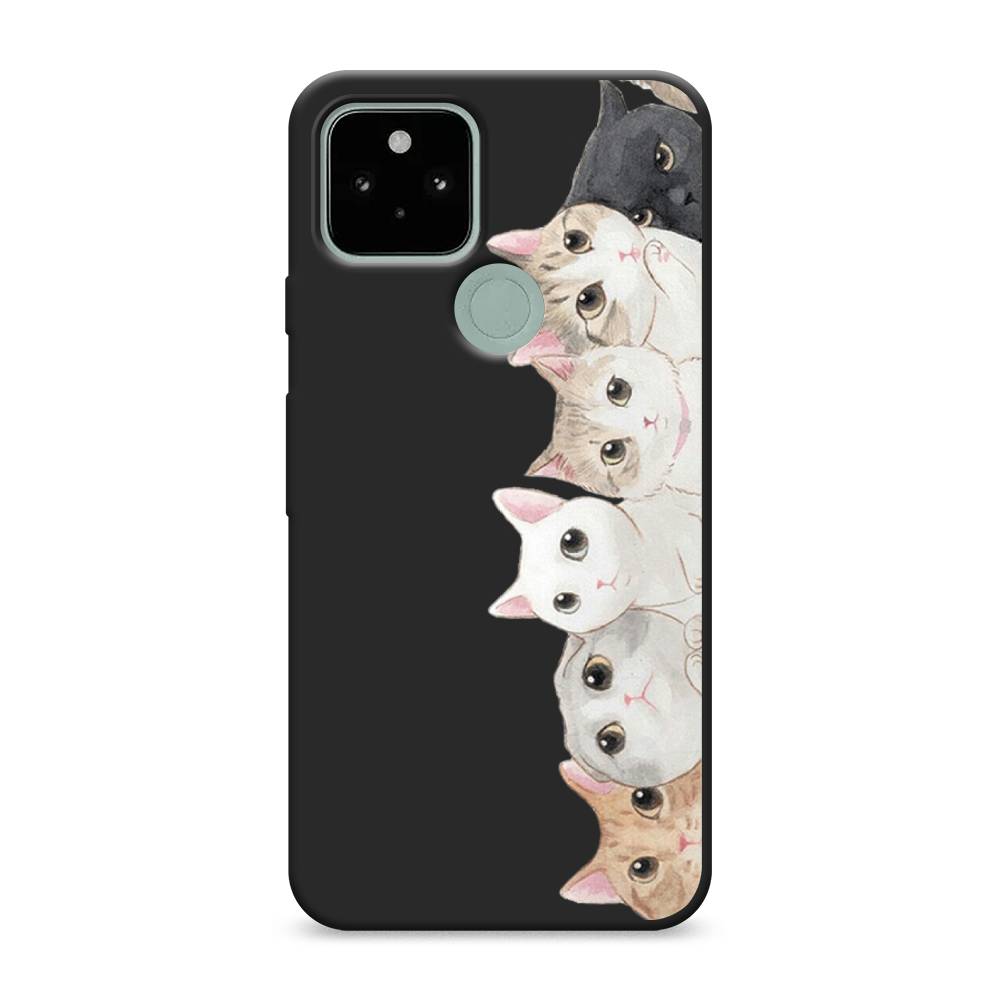 

Матовый силиконовый чехол "Котики" на Google Pixel 5A, Котики