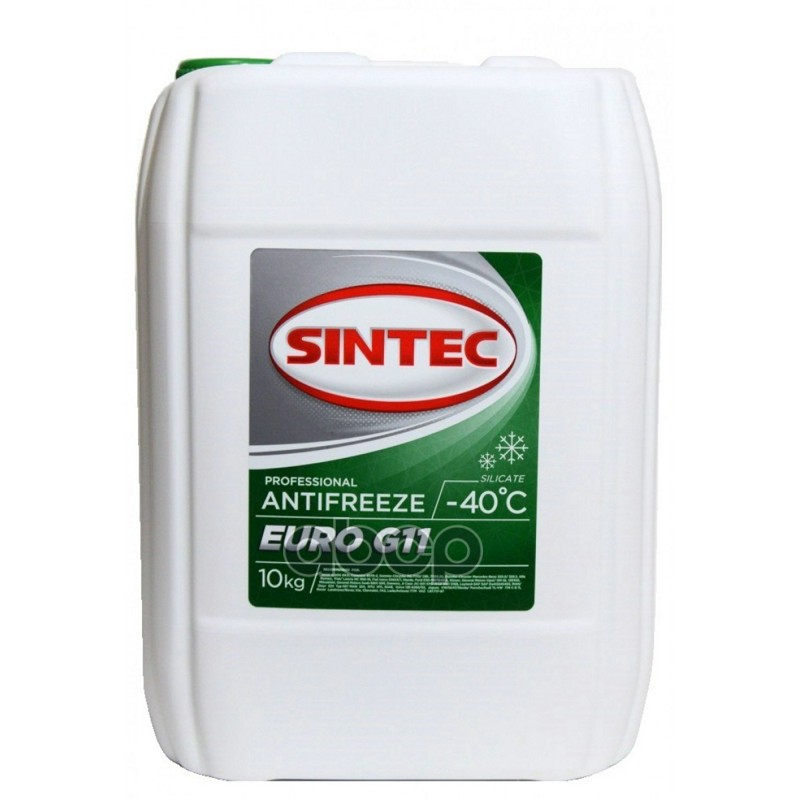 фото Антифриз sintec euro зеленый g11 (-40) 10 кг акция 800520 nsii0019845545 sintec арт. 80052