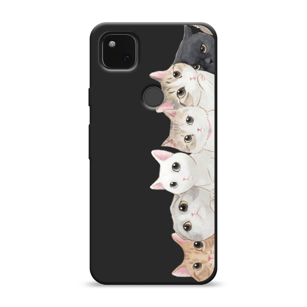 

Матовый силиконовый чехол "Котики" на Google Pixel 4A, Котики