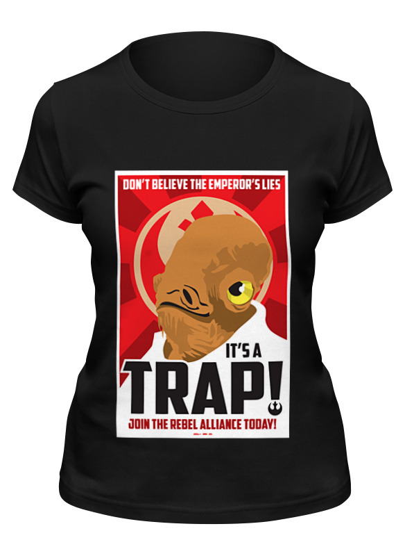 

Футболка женская Printio It's a trap! черная S, Черный, It's a trap!