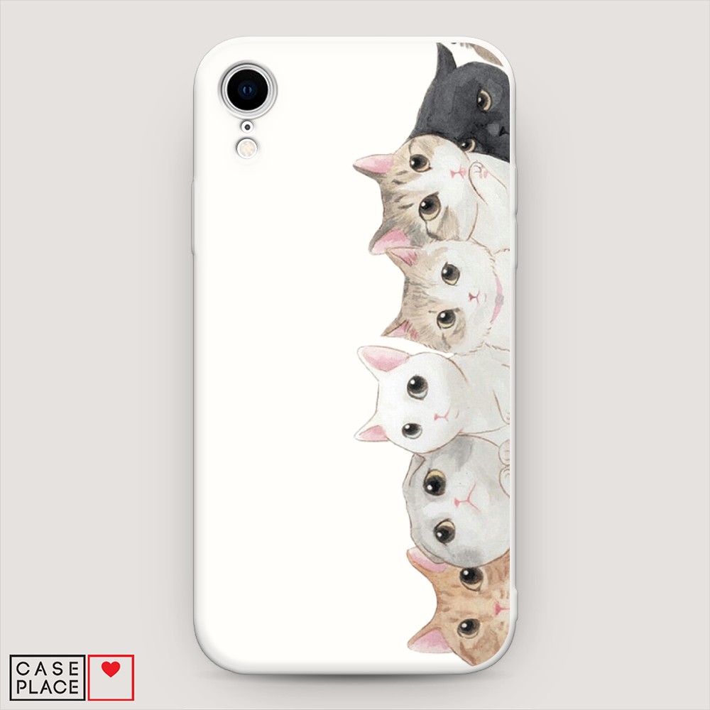 

Матовый силиконовый чехол "Котики" на Apple iPhone XR (10R), Котики