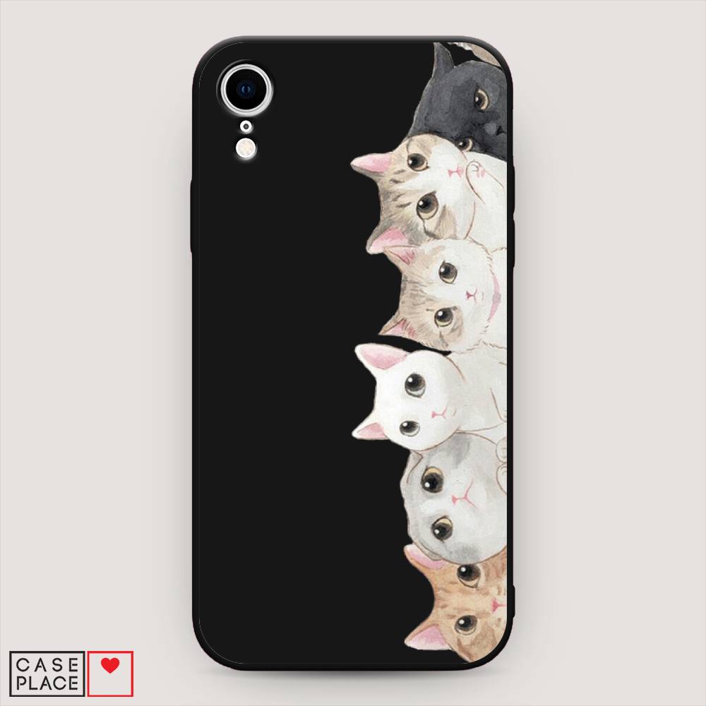 

Матовый силиконовый чехол "Котики" на Apple iPhone XR (10R), Котики