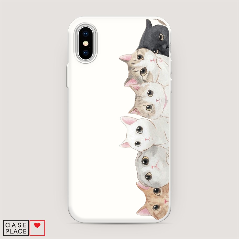 

Матовый силиконовый чехол "Котики" на Apple iPhone X (10), Котики