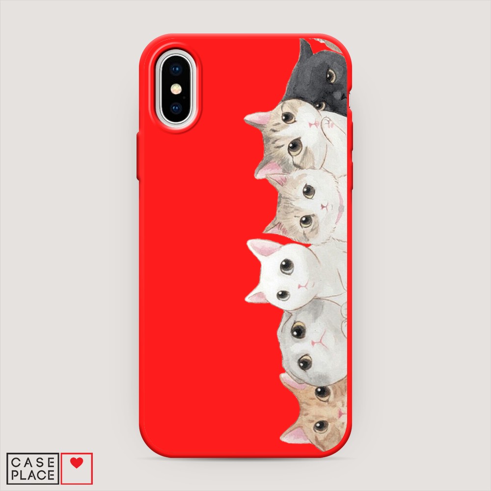 

Матовый силиконовый чехол "Котики" на Apple iPhone X (10), Котики