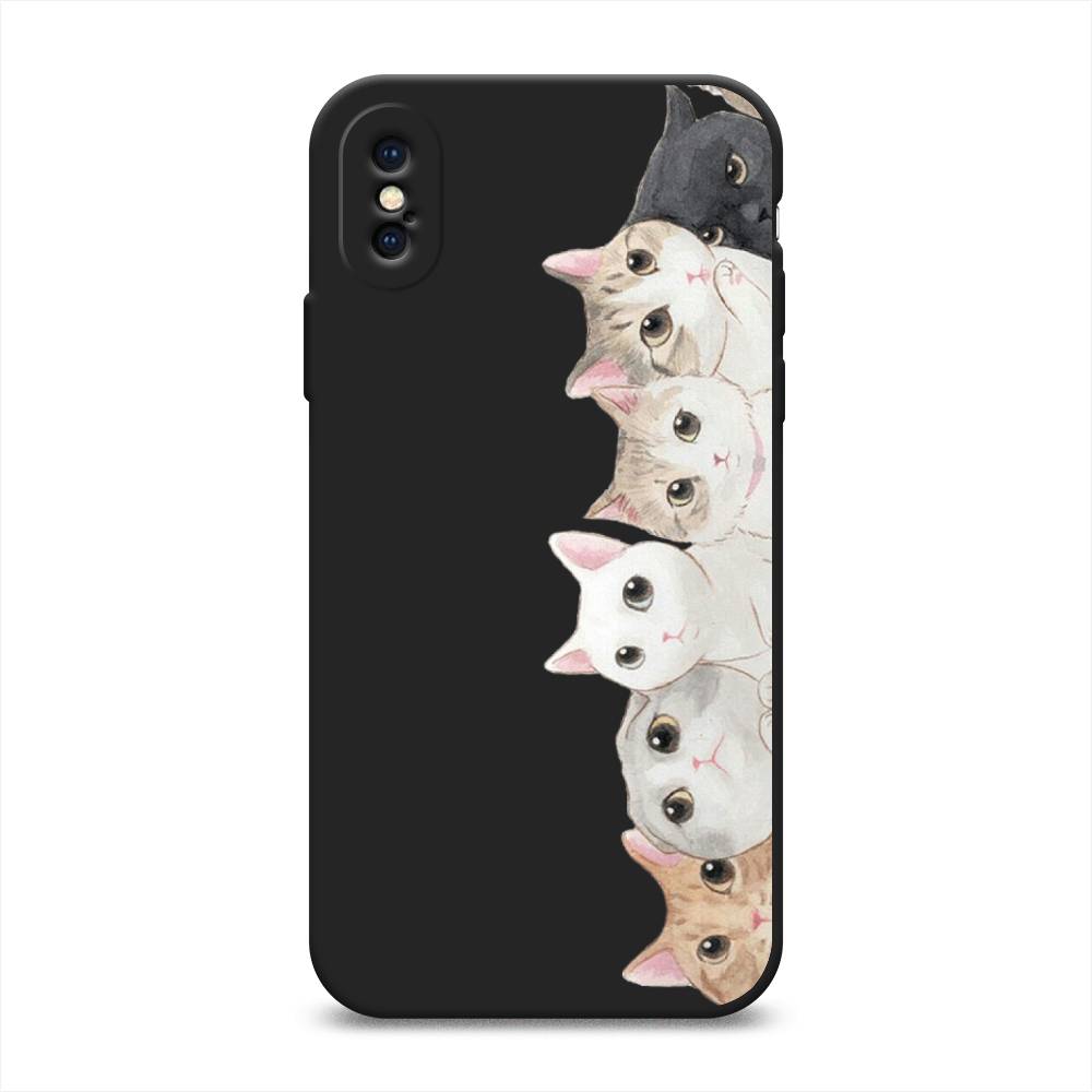 

Матовый силиконовый чехол "Котики" на Apple iPhone X (10), Котики