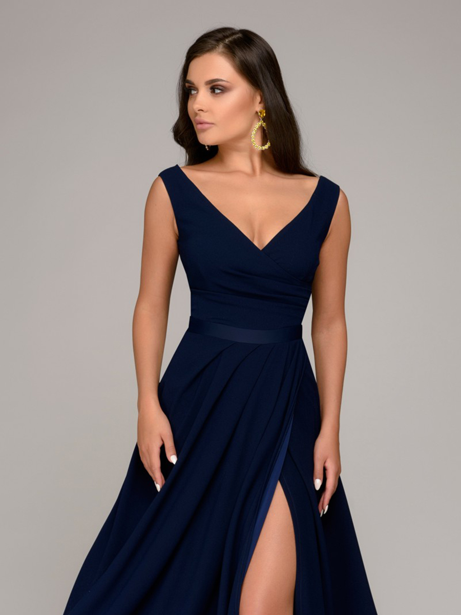 фото Платье женское 1001dress dm01306 синее 40 ru