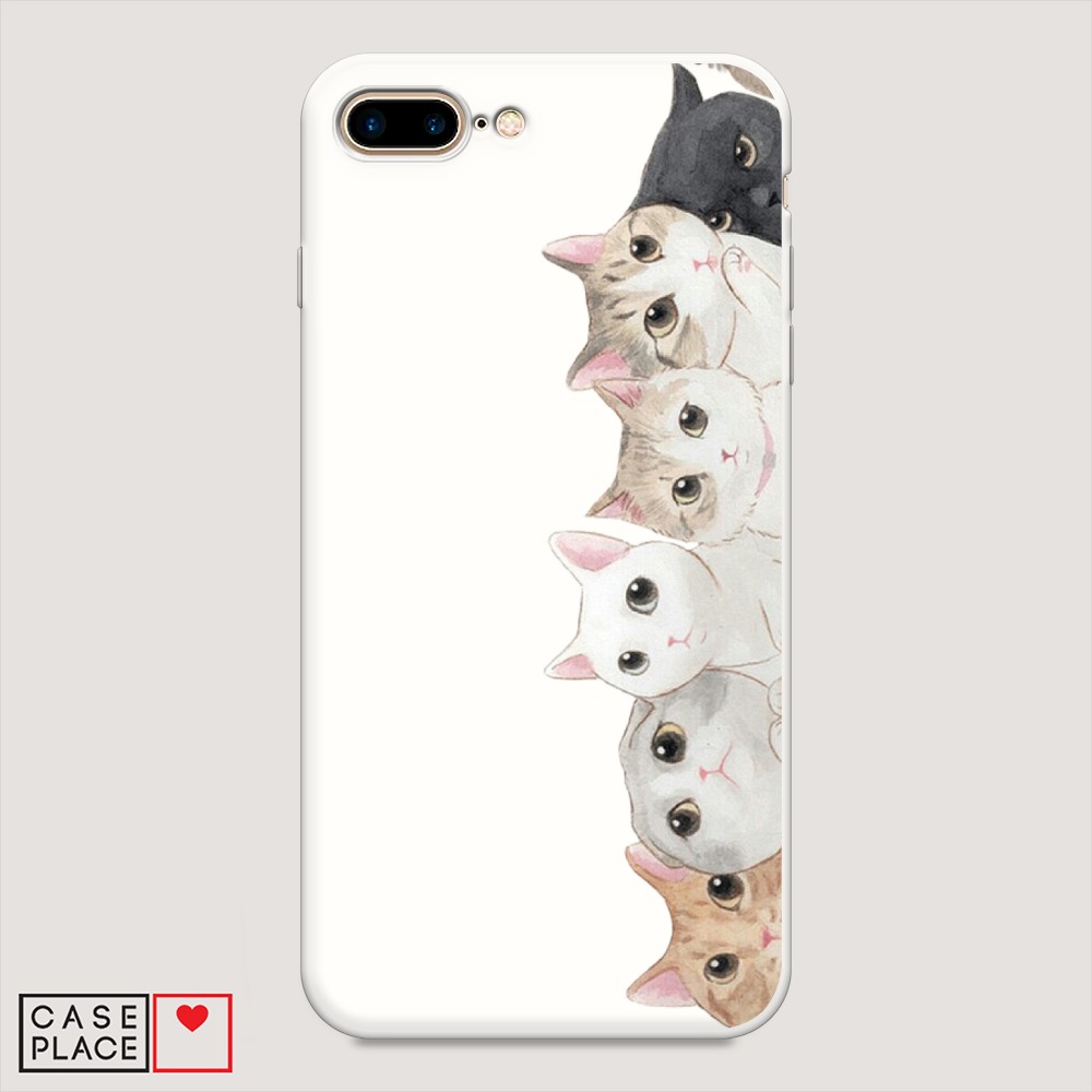 

Матовый силиконовый чехол "Котики" на Apple iPhone 8 Plus, Котики
