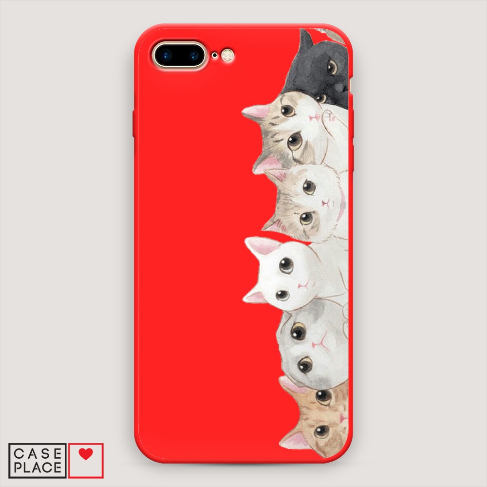 

Матовый силиконовый чехол "Котики" на Apple iPhone 8 Plus, Котики