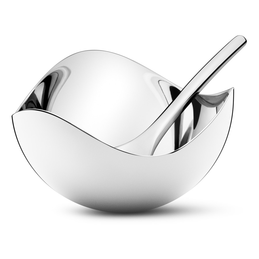 Солонка с ложкой Georg Jensen Блум 7 см