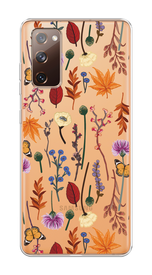 

Чехол на Samsung Galaxy S20 FE "Orange Purple flowers", Оранжевый;красный;розовый;желтый;прозрачный, 2101350-1