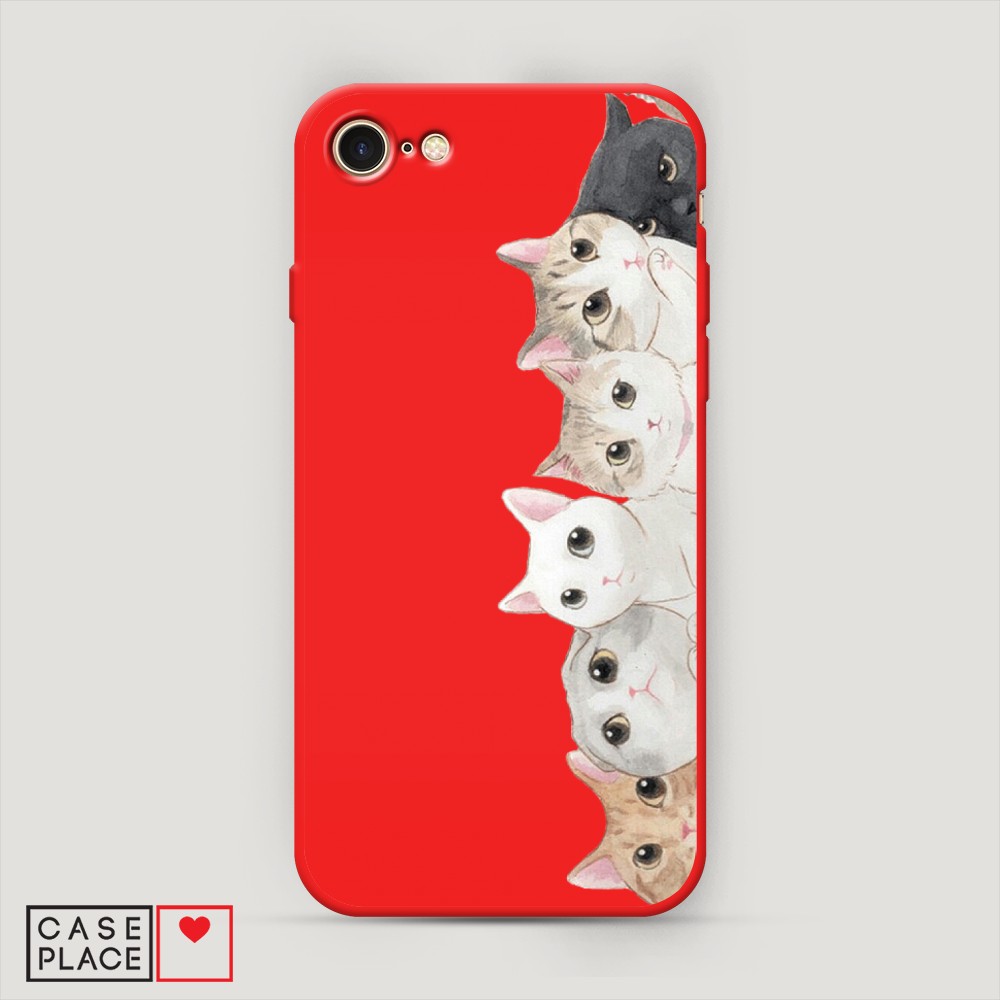 

Матовый силиконовый чехол "Котики" на Apple iPhone 8, Котики