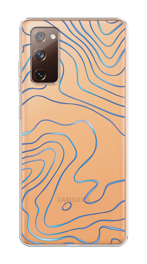 

Чехол на Samsung Galaxy S20 FE "Blue lines", Прозрачный;синий, 2101350-1