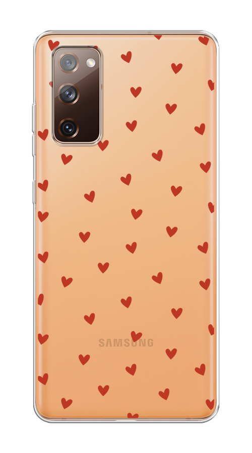 

Чехол на Samsung Galaxy S20 FE "Red hearts", Красный;прозрачный, 2101350-1