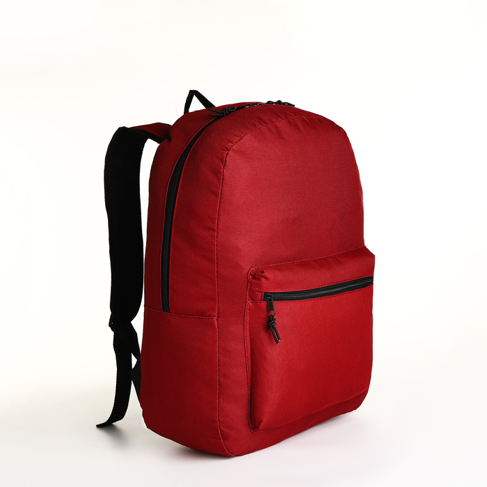 Рюкзак молодёжный Спорт-1 10205769 на молнии наружный карман цвет бордовый