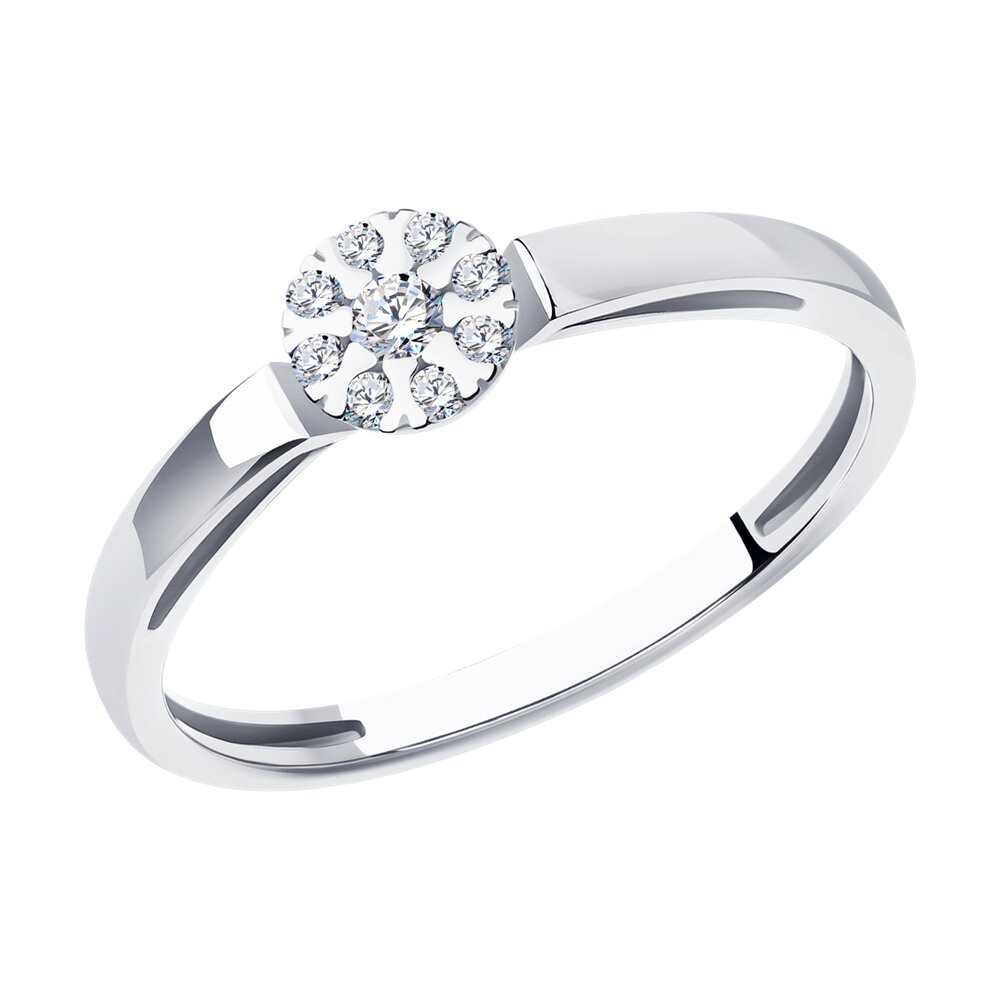 

Кольцо из белого золота с бриллиантом р. 16 SOKOLOV Diamonds 1012368-3, 1012368-3